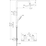 Slika Ceratherm Flex 25 Zidni Tuš Sistem crni A7546XG