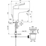 Ceraflex Baterija za Lavabo B1712AA