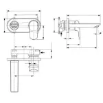 Ceraflex Ugradna Baterija za Lavabo A6941AA