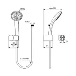 IdealRain Tuš Set 1f Ručni Tuš/100mm sa Crevom 1250mm B9451AA